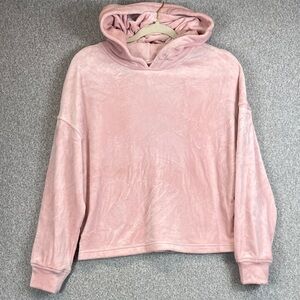 UGG velour hoodie pink S cozy loungewear athleisure soft